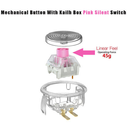 Arcade 24mm Mechanical Clear Button Clear Punk Workshop Button Customs Kailh Box Silent Switches Cherry MX Switches Built