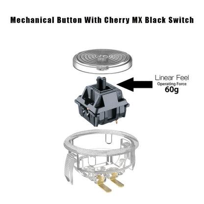 1pcs 30mm 11pcs 24mm Clear Mechanical Buttons Kit Replace for Hitbox Arcade DIY Builds Cabinet MAME Machines