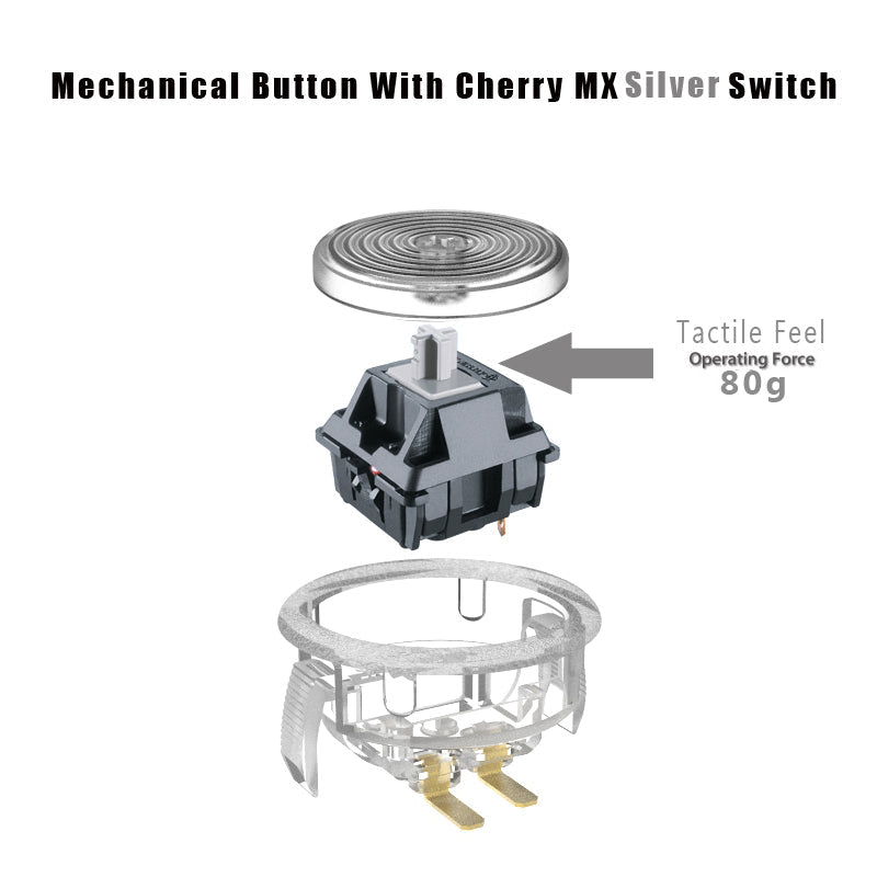 1pcs 30mm 11pcs 24mm Clear Mechanical Buttons Kit Replace for Hitbox Arcade DIY Builds Cabinet MAME Machines