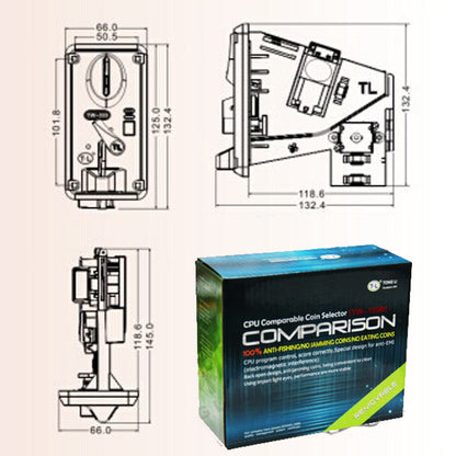 Advanced LCD Display Coin Selector TW-333 Anti Finishing Coin Acceptor for Vending Machines Arcade MAME Game coin system