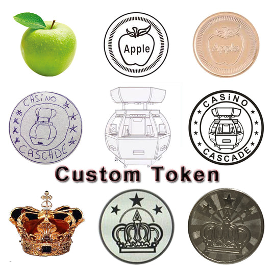 Custom Tokens Arcade game Custom Coin Token Iron Stainless Steel Alloy Copper Tokens for Arcade MAME Amusement Machine Cabinet