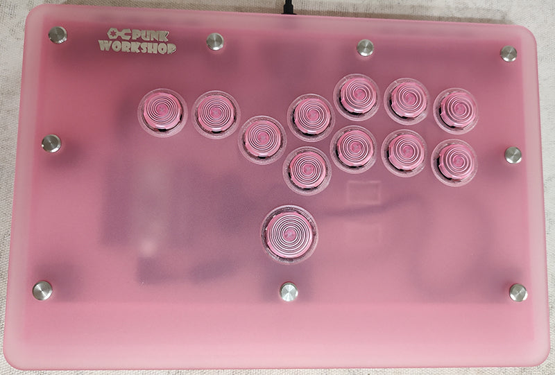 PunkWorkshop Fighting Stick Controller Mini HitBox Tokido Hitbox SOCD Mechanical Buttons Support PC/Android PS5 PS4 Xbox WII Switch