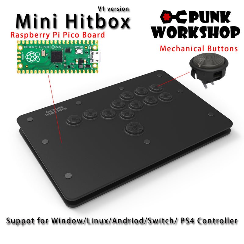 Preorder PunkWorkshop Fighting Stick Controller Mini HitBox V3 SOCD Me –  Sinoarcade